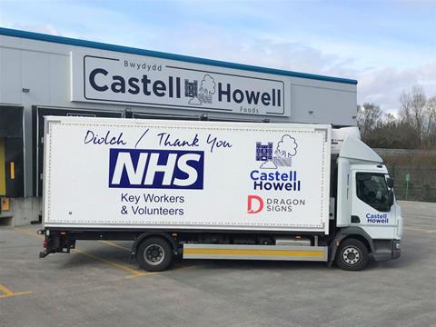 Castell Howell lorry - NHS