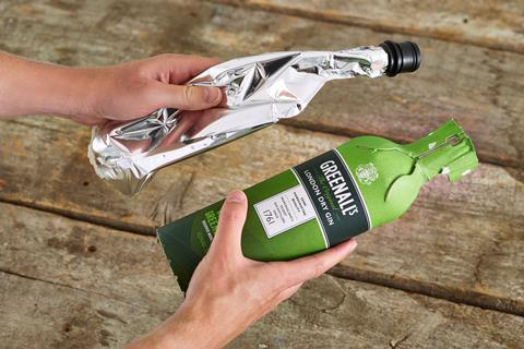 Greenall's recyclable paper bottles