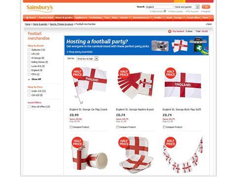 England World Cup merchandise sell-off