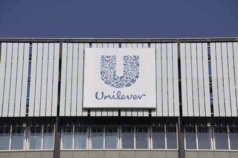 Unilever logo on building