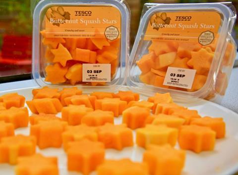 tesco childrens veg butternut squash stars