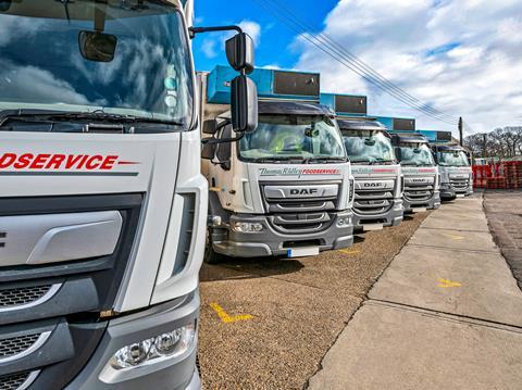 Thomas Ridley fleet of delivery trucks
