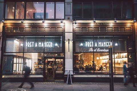 Pret a Manger trials evening meals with wine and beer