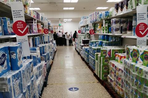 Tesco toilet roll aisle