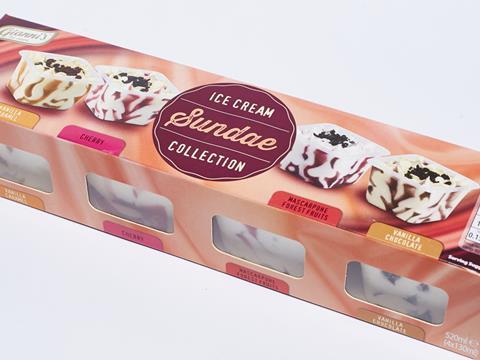 aldi ice cream sundae selection