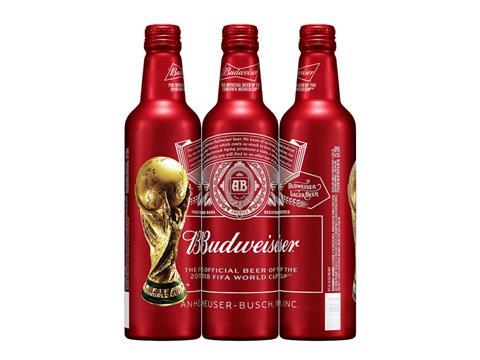 budweiser world cup 2018 aluminium bottles