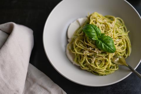 basil pesto pasta spaghetti