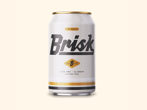 A can of Brisk, a new light beer from the makers of Infinite Session