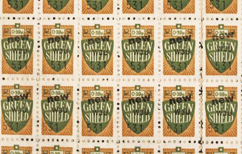 Green shiels stamps