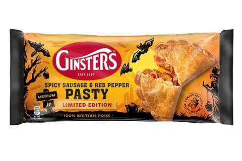 ginsters halloween spicy sausage pasty