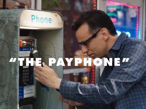 Vlogging grocer: Heineken, the payphone, man on phone