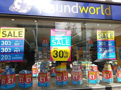 Poundworld administrator's sale