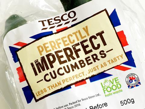 tesco perfectly imperfect wonky cucumbers