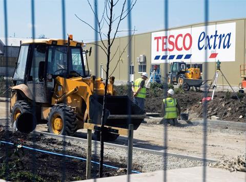 Tesco Extra construction building site