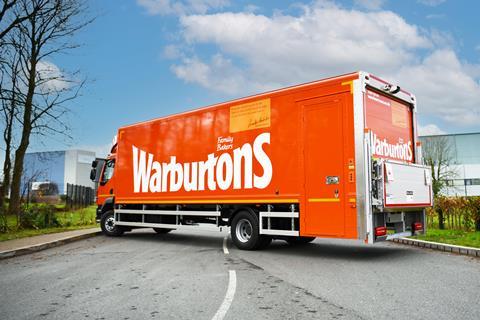 Warburtons rigid box van  2100x1400