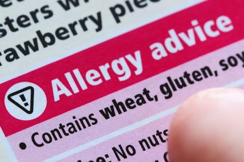 allergy label