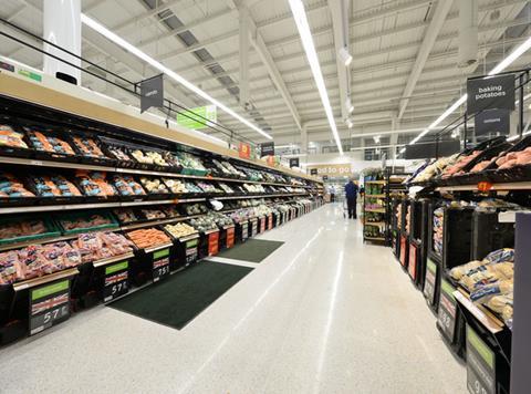 Asda produce aisle fruit and veg