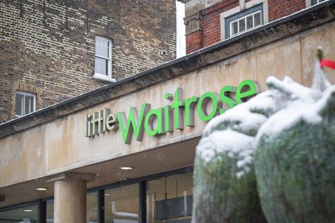 little waitrose christmas tree snow