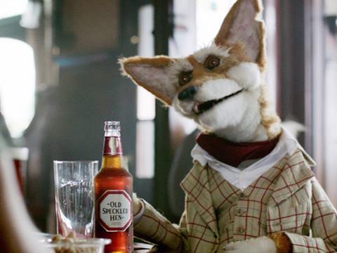 old speckled hen beer ale advert fox bar