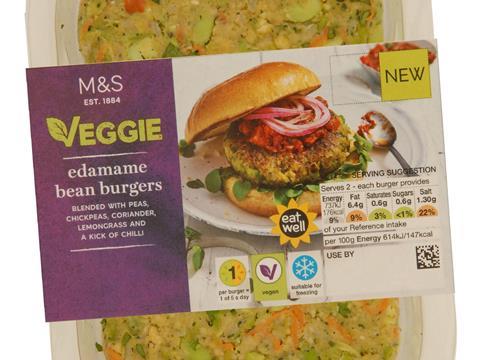 marks and spencer edamame bean burgers