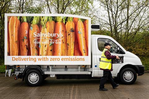 Sainsburys electric delivery van