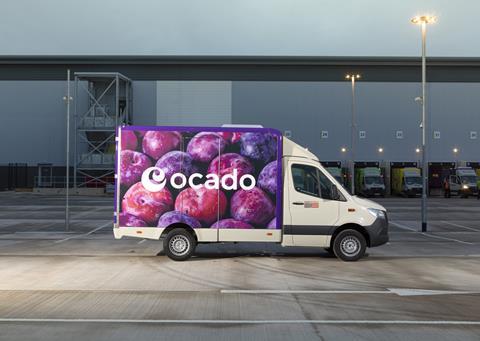 Ocado plum van