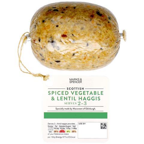 M&S Scottish Spiced Vegetable & Lentil Haggis