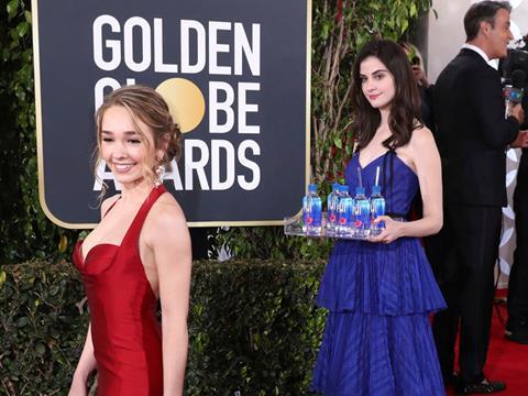 fiji water model golden globes one use