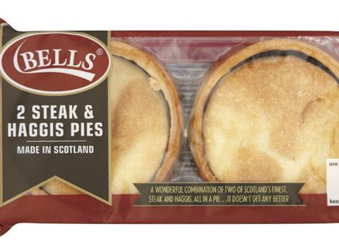 Bells Steak and haggis pies, two-pack
