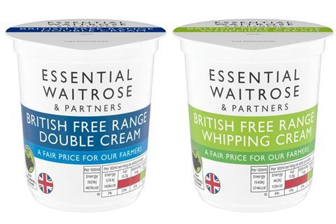 waitrose free range cream