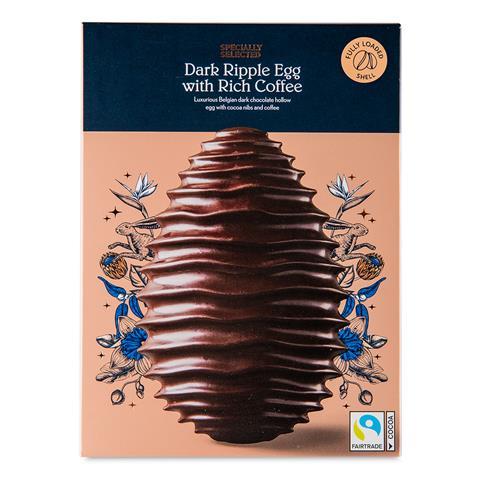 Dark Ripple Egg with Rich Coffee Easter Egg