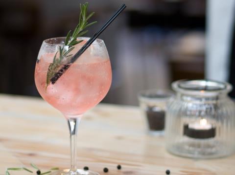 pink gin cocktail