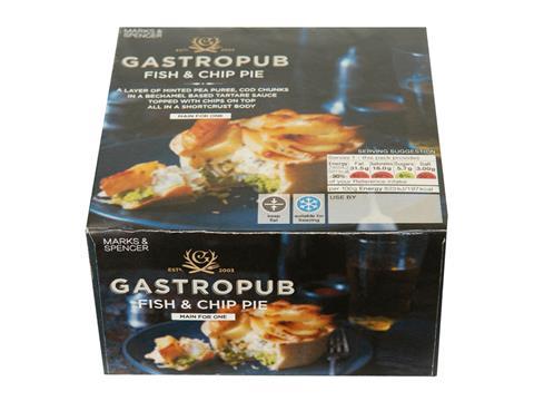 Fish and chip pie pack