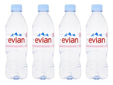 Evian 500ml bottles