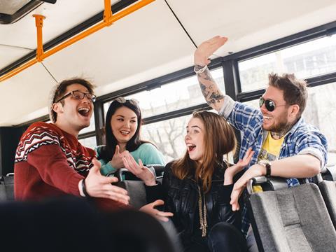 people on bus