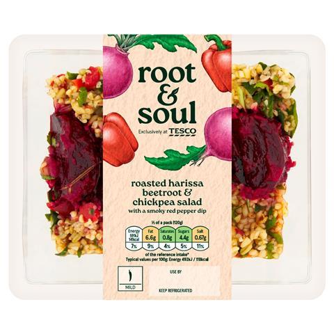0000003395585_T1_Tesco_Root___Soul_Roasted_Harissa_Beetroot___Chickpea_Salad