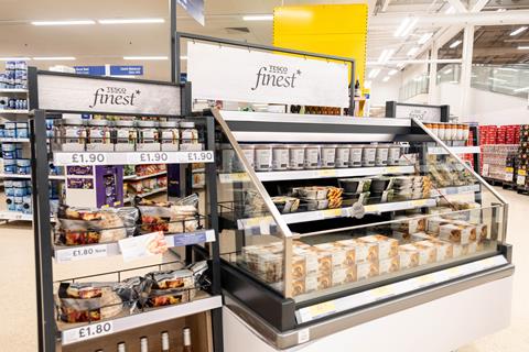 tesco finest display shelf aisle newport