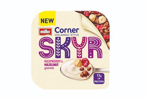 Müller Corner Icelandic Style Skyr - Raspberry and Hazelnut