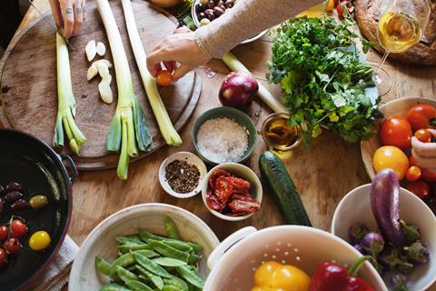 cooking preparing vegetables ingredients kitchen