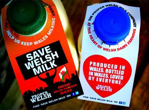 Save Welsh milk stickers