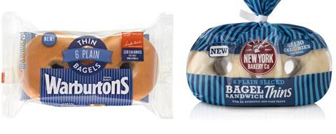 Warburtons Thin Bagels and NYB