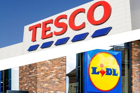 tesco lidl sign store