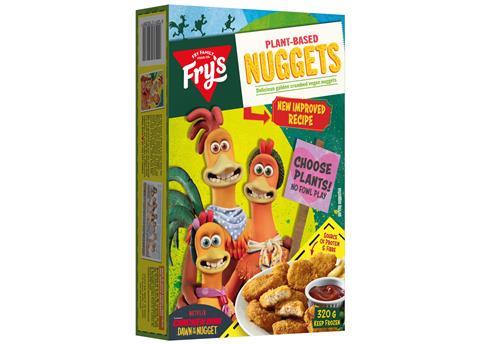 2 social media Frys partners with Aardman and Chicken Run Dawn of the Nugget to launch new plant based nuggets