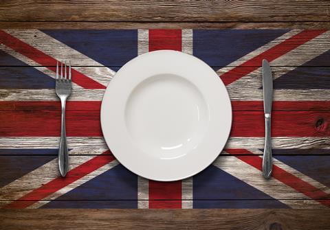 union flag uk food plate british