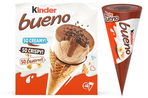 Kinder Bueno ice cream cones