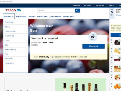 tesco new website