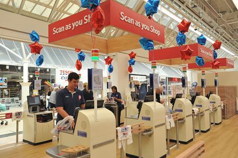 tesco scan as you shop self checkout