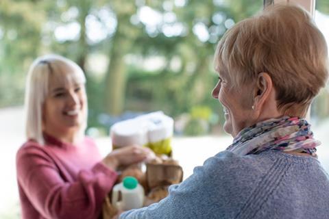 elderly woman food delivery