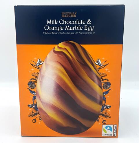 aldi Orange Marble easter Egg (1)