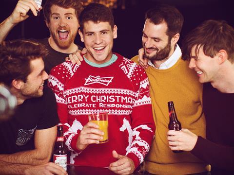 budweiser christmas jumper